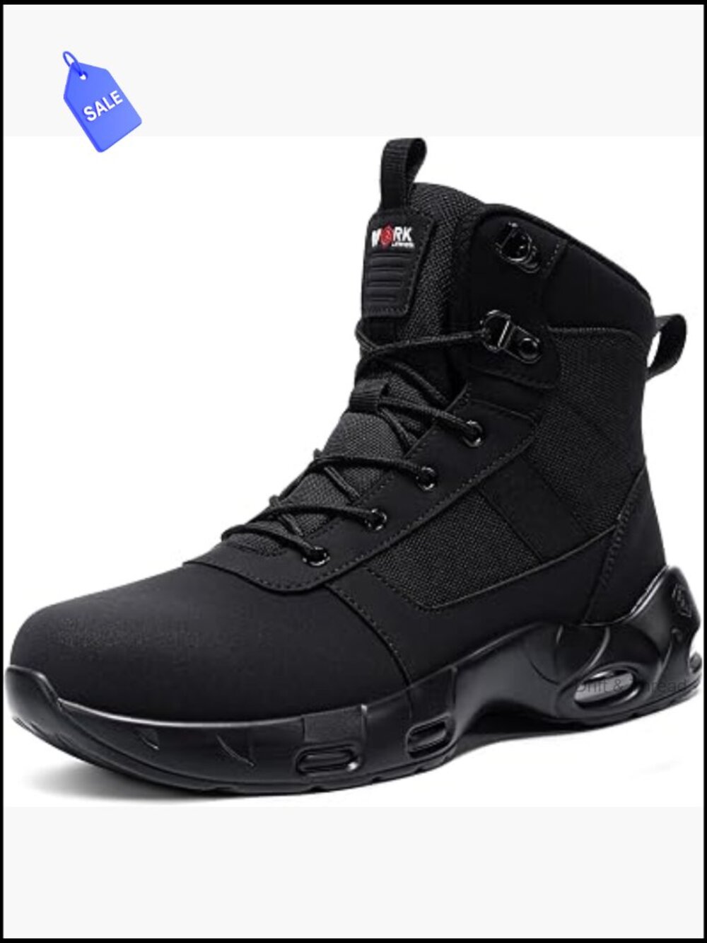 LARNMERN Women's Steel Toe Work Boots Safety Non Slip Industrial Shoes